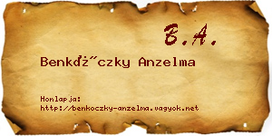 Benkóczky Anzelma névjegykártya